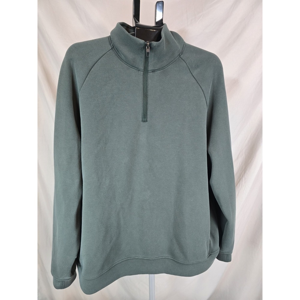 Lululemon‎ Smooth Spacer stretch recycled-jersey half-zip sweatshirt, sage XXL